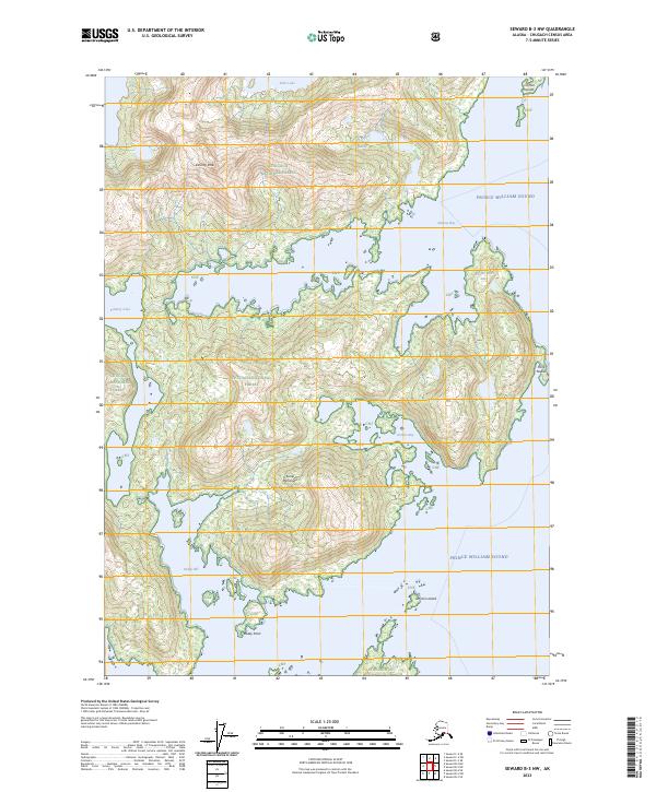 Seward B-3 NW, AK — USGS 7.5-minute topo (2023)