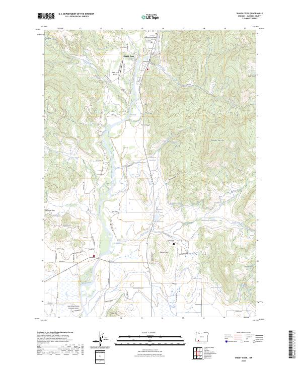 Shady Cove, OR — USGS 7.5-minute topo (2023)