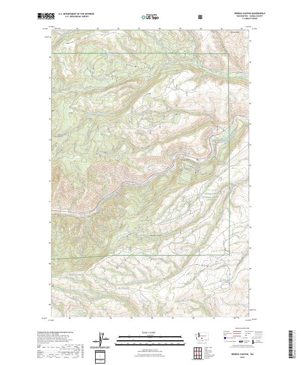 Weddle Canyon, WA — USGS 7.5-minute topo (2023)
