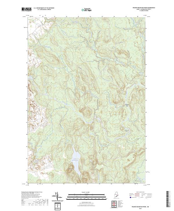 Peaked Mountain Pond, ME — USGS 7.5-minute topo (2024)