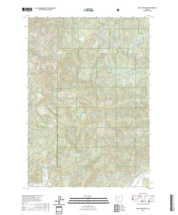 Grass Mountain, OR — USGS 7.5-minute topo (2024)