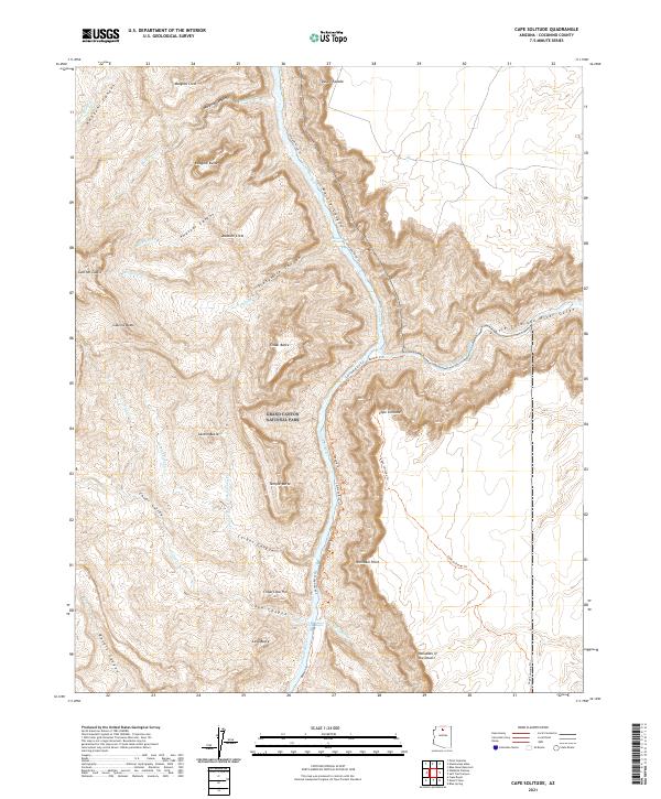 Cape Solitude, AZ — USGS 7.5-minute topo (2021)