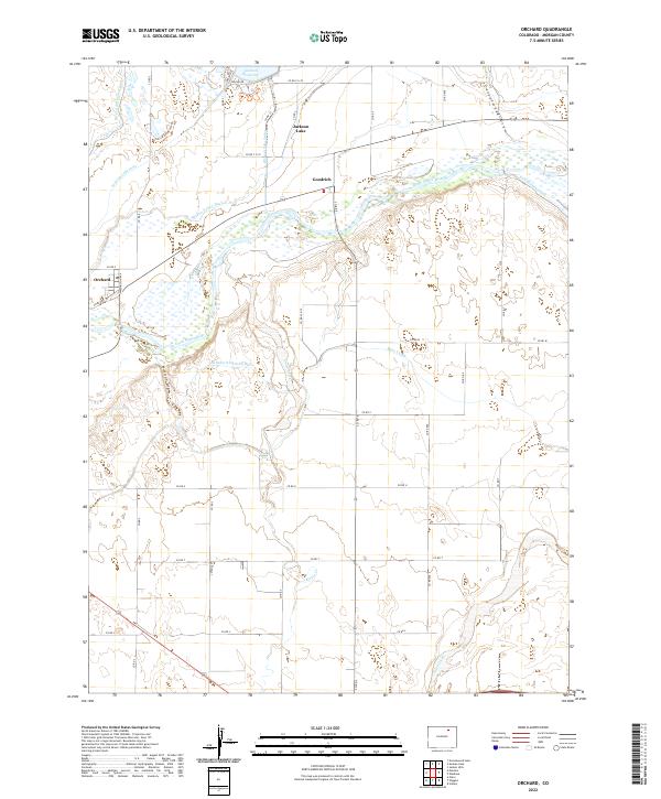 Orchard, CO — USGS 7.5-minute topo (2022)