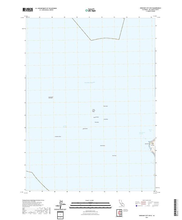 Crescent City OE W, CA — USGS 7.5-minute topo (2021)