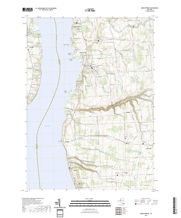 Union Springs, NY — USGS 7.5-minute topo (2023)