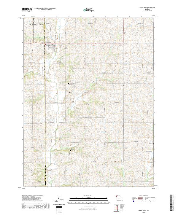 Union Star, MO — USGS 7.5-minute topo (2021)