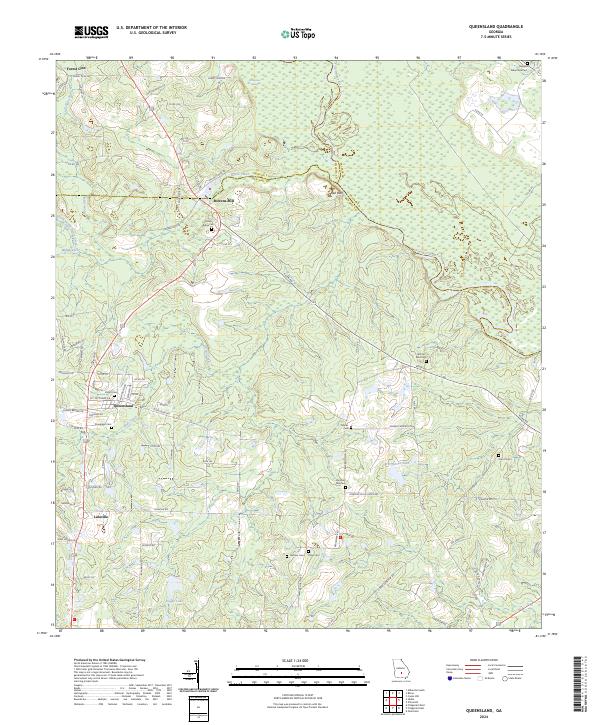 Queensland, GA — USGS 7.5-minute topo (2024)