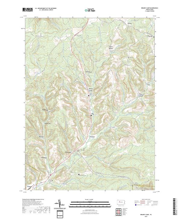 Brandy Camp, PA — USGS 7.5-minute topo (2023)