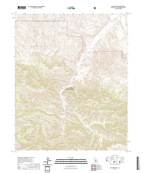 Fox Mountain, CA — USGS 7.5-minute topo (2021)