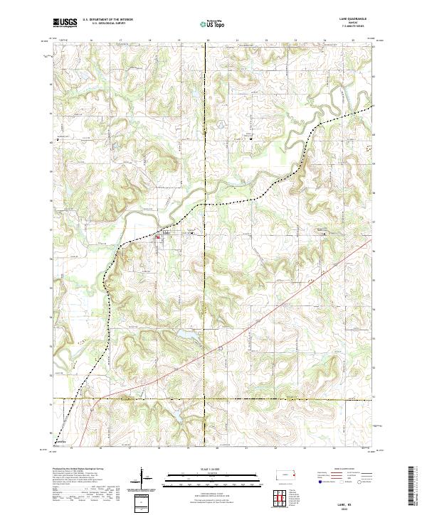 Lane, KS — USGS 7.5-minute topo (2022)