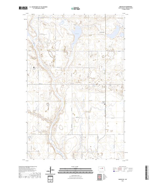 Harlow SE, ND — USGS 7.5-minute topo (2024)