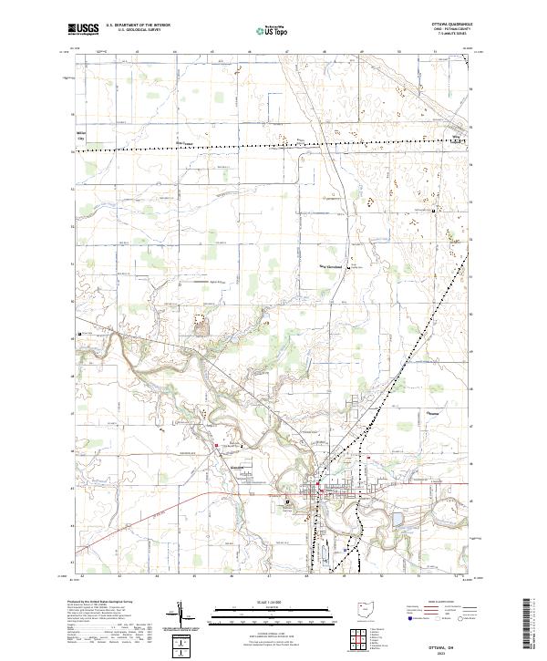 Ottawa, OH — USGS 7.5-minute topo (2023)