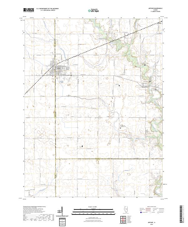 Arthur, IL — USGS 7.5-minute topo (2024)