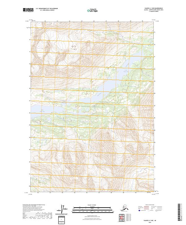 Valdez A-1 NW, AK — USGS 7.5-minute topo (2023)