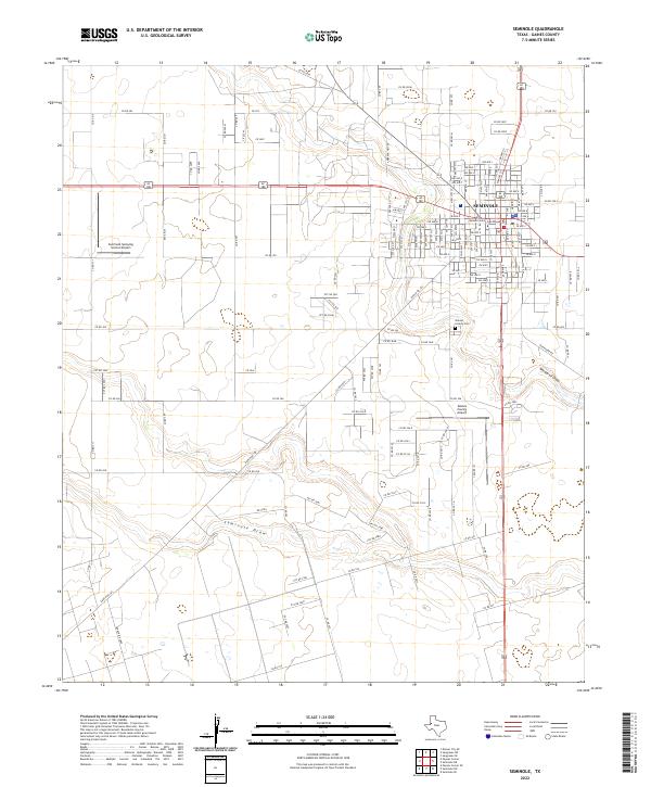Seminole, TX — USGS 7.5-minute topo (2022)