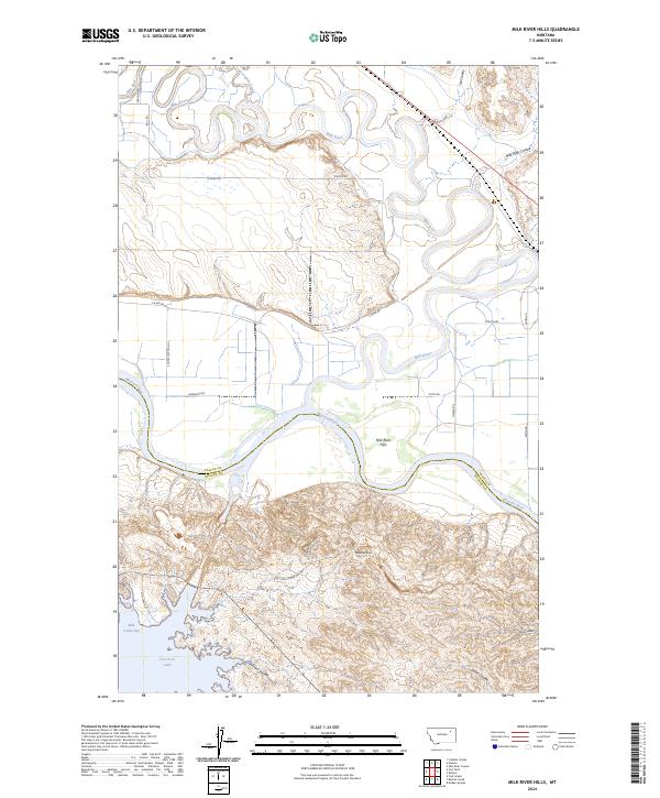 Milk River Hills, MT — USGS 7.5-minute topo (2024)