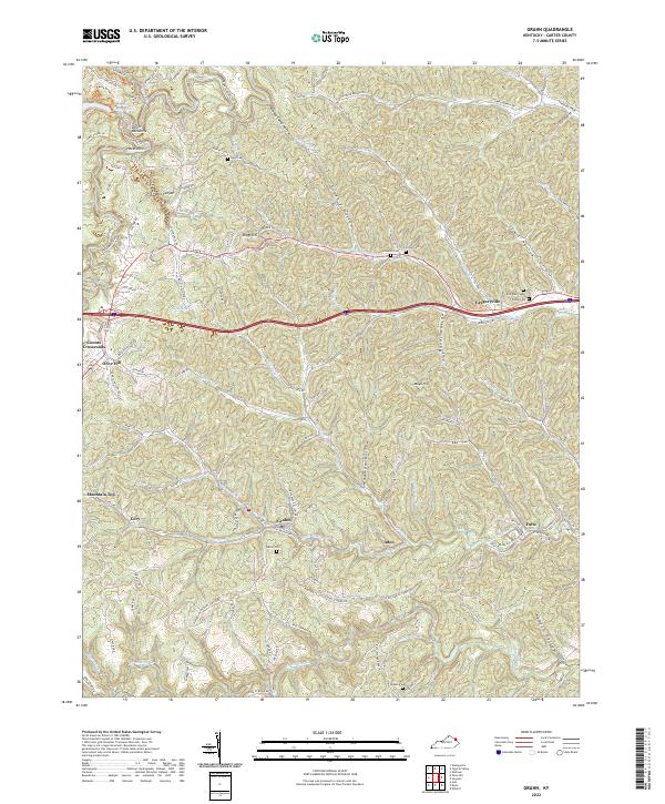 Grahn, KY — USGS 7.5-minute topo (2022)