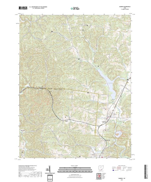 Hamden, OH — USGS 7.5-minute topo (2023)