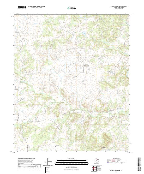 Tackett Mountain, TX — USGS 7.5-minute topo (2022)