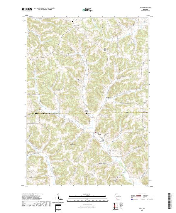 Yuba, WI — USGS 7.5-minute topo (2022)
