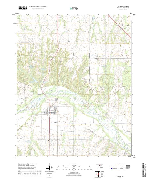 Taloga, OK — USGS 7.5-minute topo (2022)