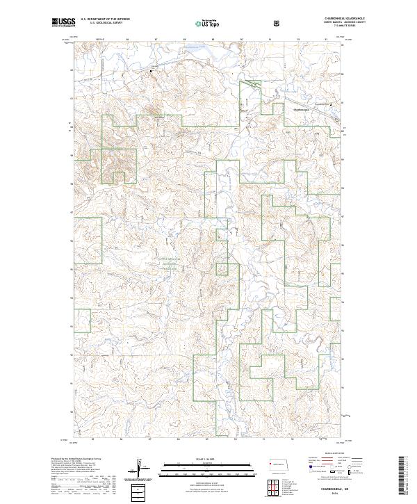 Charbonneau, ND — USGS 7.5-minute topo (2024)
