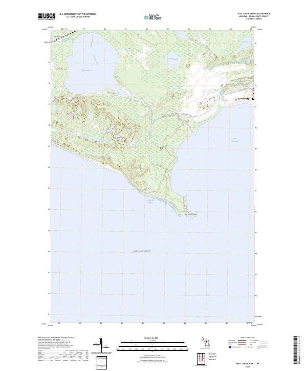 Seul Choix Point, MI — USGS 7.5-minute topo (2023)