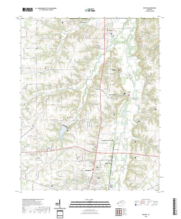 Dexter, KY — USGS 7.5-minute topo (2022)