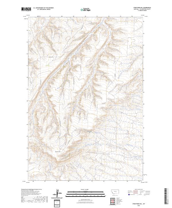 Stratford Hill, MT — USGS 7.5-minute topo (2024)