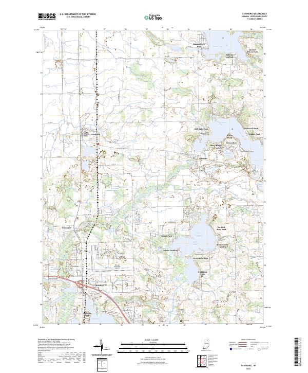 Leesburg, IN — USGS 7.5-minute topo (2022)