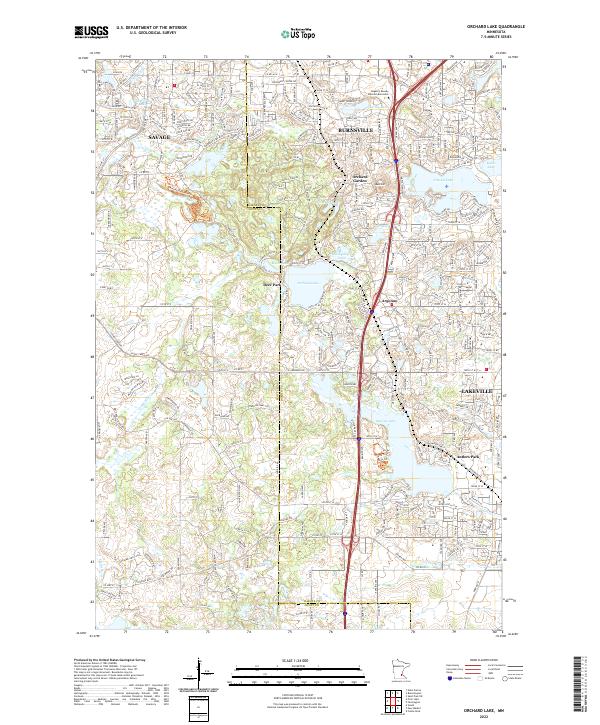 Orchard Lake, MN — USGS 7.5-minute topo (2022)