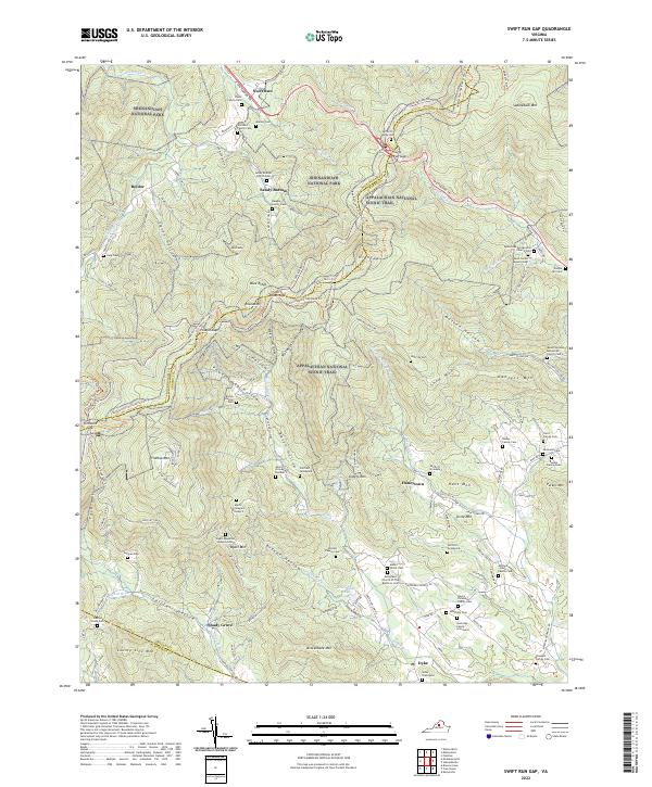 Swift Run Gap, VA — USGS 7.5-minute topo (2022)