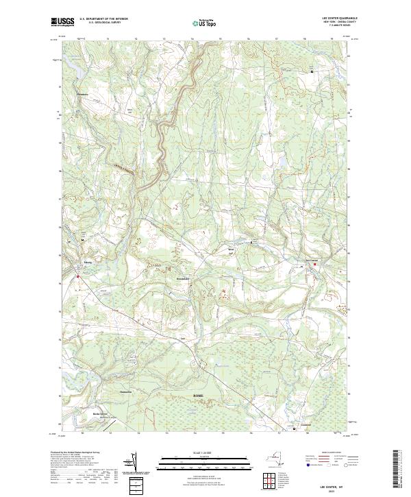 Lee Center, NY — USGS 7.5-minute topo (2023)