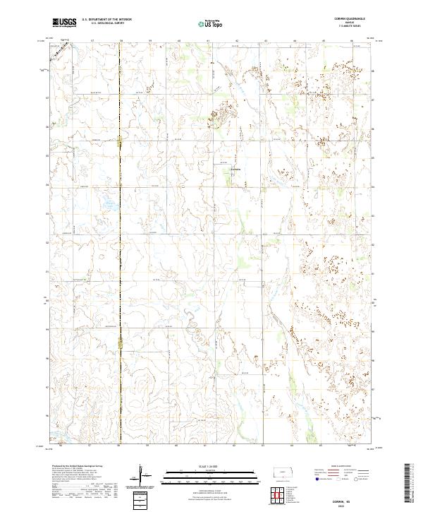 Corwin, KS — USGS 7.5-minute topo (2022)