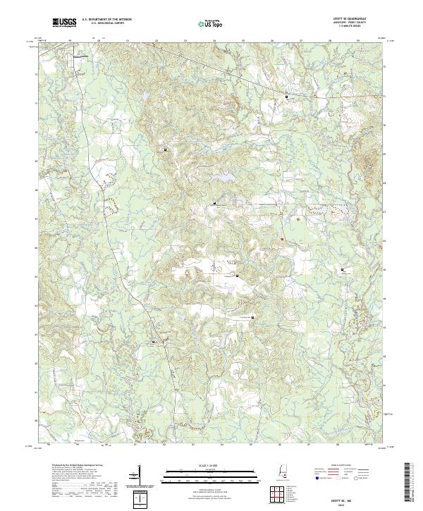 Ovett SE, MS — USGS 7.5-minute topo (2024)