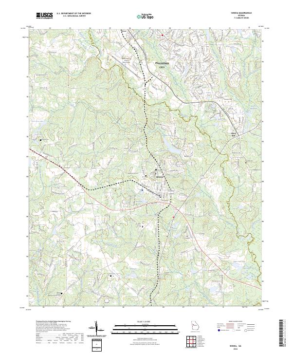 Senoia, GA — USGS 7.5-minute topo (2024)