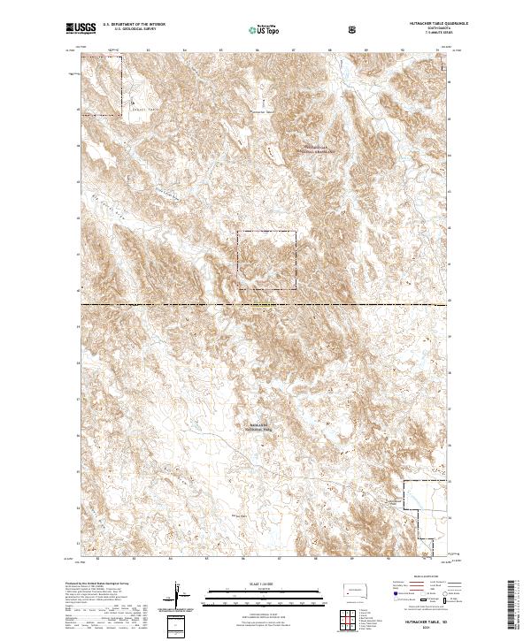 Hutmacher Table, SD — USGS 7.5-minute topo (2021)