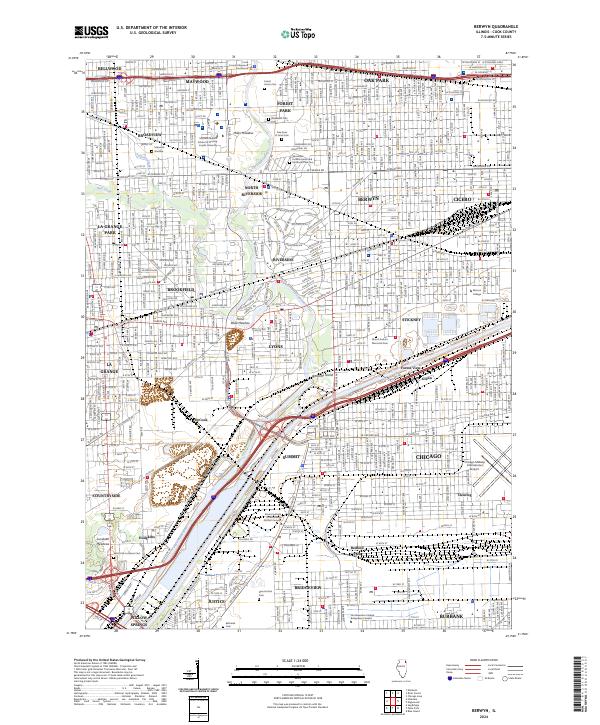 Berwyn, IL — USGS 7.5-minute topo (2024)
