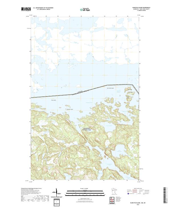 Blind Pig Island, MN-ON — USGS 7.5-minute topo (2022)