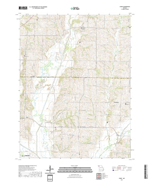 Cosby, MO — USGS 7.5-minute topo (2021)