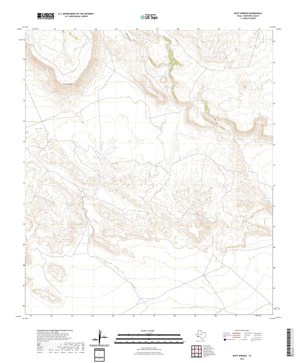Duff Springs, TX — USGS 7.5-minute topo (2022)