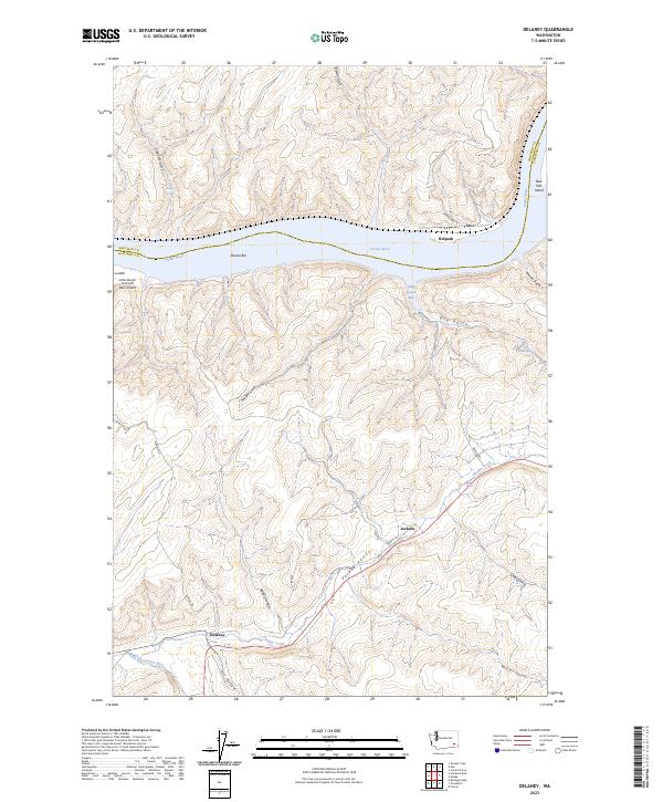 Delaney, WA — USGS 7.5-minute topo (2023)