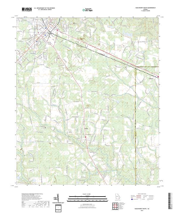 Hazlehurst South, GA — USGS 7.5-minute topo (2024)