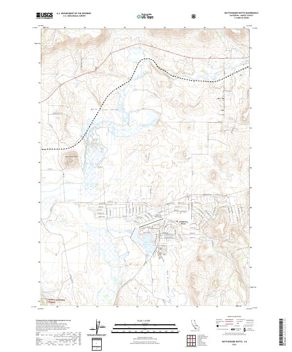 Rattlesnake Butte, CA — USGS 7.5-minute topo (2021)