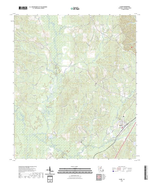 Clark, LA — USGS 7.5-minute topo (2024)