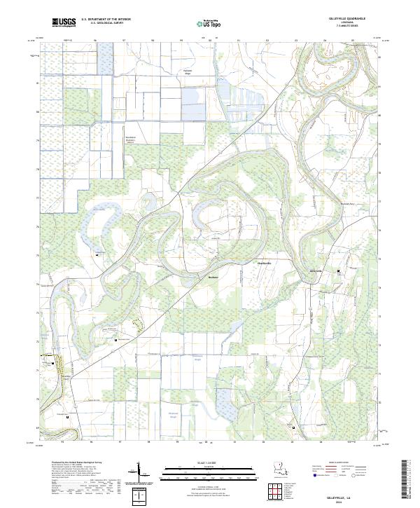 Gilleyville, LA — USGS 7.5-minute topo (2024)