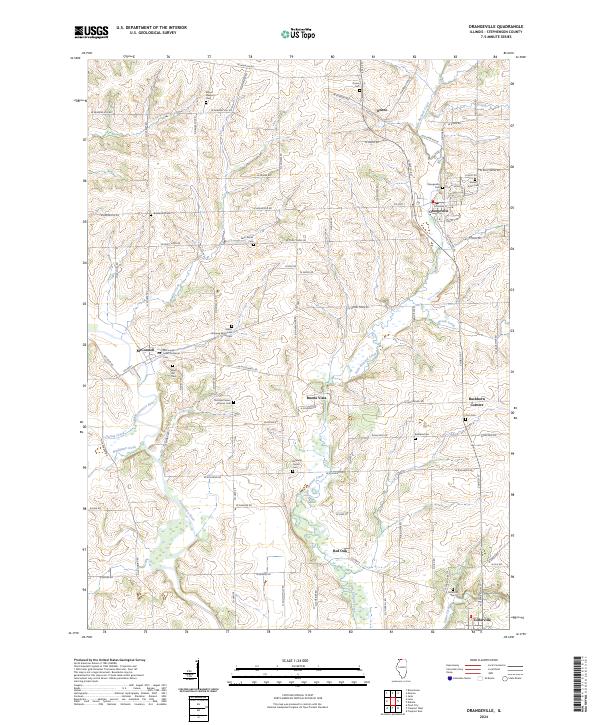 Orangeville, IL — USGS 7.5-minute topo (2024)