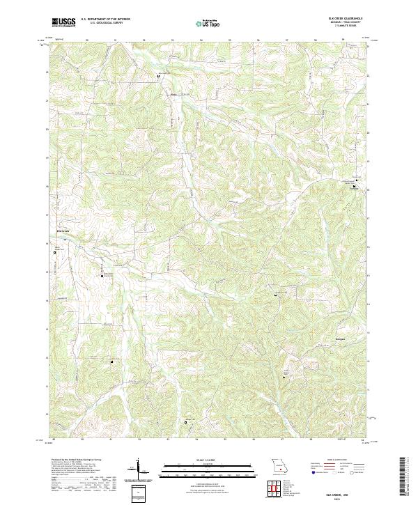 Elk Creek, MO — USGS 7.5-minute topo (2021)