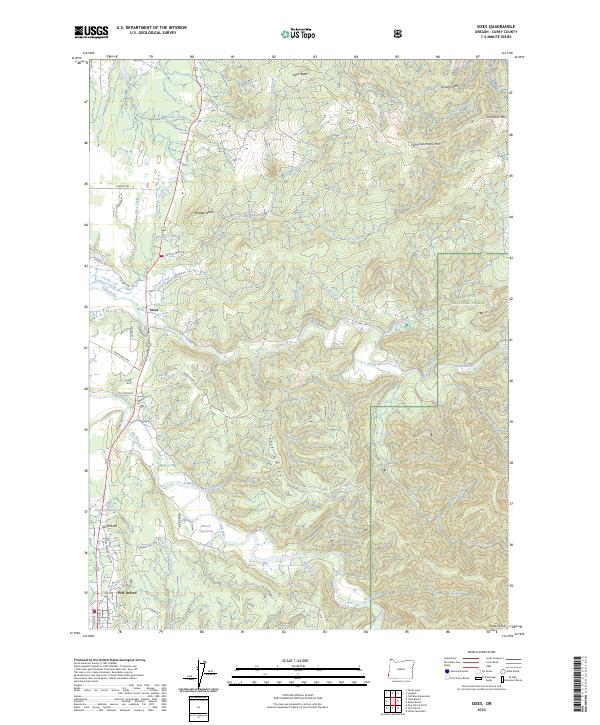 Sixes, OR — USGS 7.5-minute topo (2023)