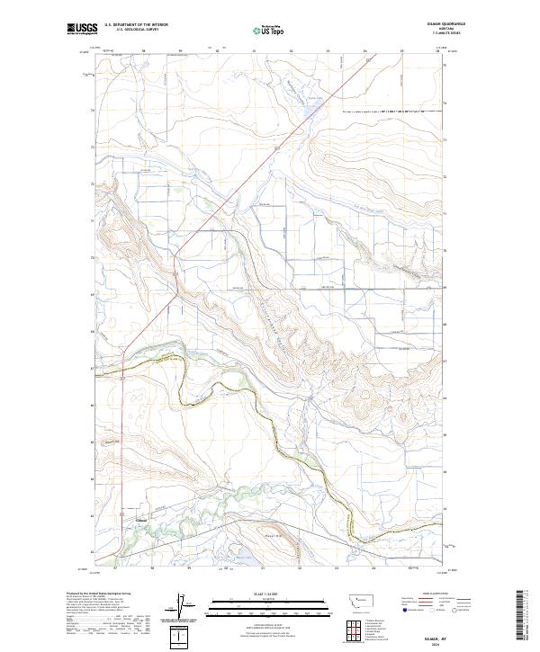 Gilman, MT — USGS 7.5-minute topo (2024)